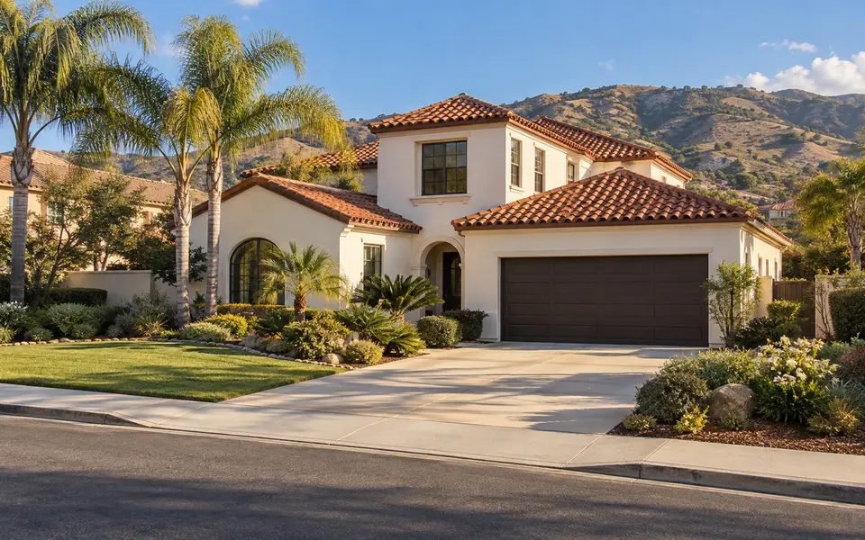 Spanish-style home in Camarillo with a two-car garage
