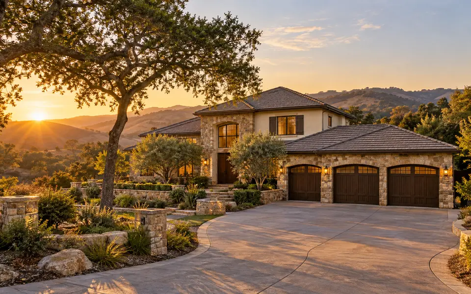 Two-story home in Thousand Oaks with a three-car garage